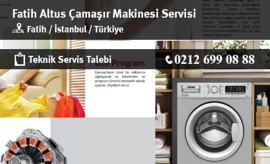 Fatih Altus Çamaşır Makinesi Servisi İletişim